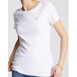 [해외배송] 타미힐피거 여성 라운드 반팔티셔츠 White