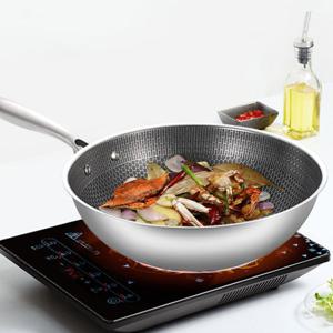 벌집코팅 육각 궁중팬 34cm 가정용 연기없는 인덕션 스텐 주물팬 웍 L234