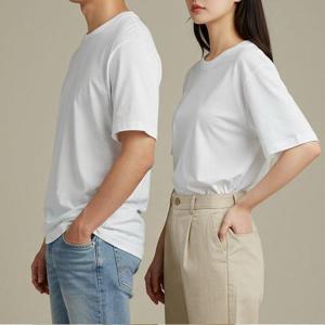 [라일리] Rly 에어클템포 레이어드 흰색 기본 이너 티셔츠 면티
