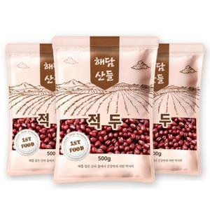 페루산 적두 팥 500g x 3봉 l 동지 팥죽 팥빙수 팥빵 콩 잡곡 l 지퍼팩 소포장