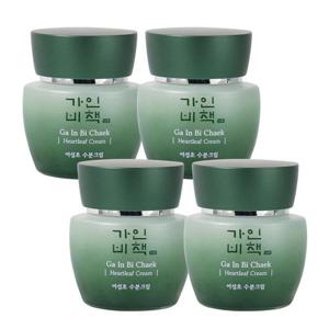 (4개)가인비책 청 어성초 수분크림 60ml /약모밀 진정케어 주름개선 미백기능성