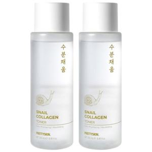[프리티스킨] 수분채움 스네일 콜라겐 토너 250ml 대용량 2개 나이아신아마이드 달팽이 스킨 토너