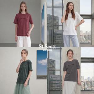 [St.Scott] 세인트 26SS 여성 니들워크 피그먼트 다잉 코튼 100 티셔츠 4종