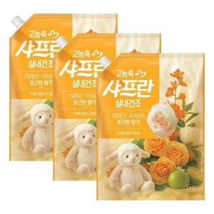 [LG생활건강]샤프란 고농축 섬유유연제 리필 1.7L 라임바질만다린 x 3개_24587592_588346