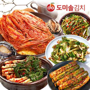 [도미솔/5종 11kg]사랑채포기김치5kg+열무김치2kg+오이통김치1kg+얼갈이겉절이2kg+파김치1Kg