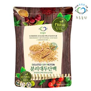 [푸른들판] 분리 대두 단백 분말 가루 100% 500gx1봉 ISP 분리대두단백 식물성 콩 단백질 프로틴 파우더