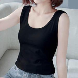 데일리템 여자 면나시 베이직 검정 런닝 이너 웨어 나시 티셔츠