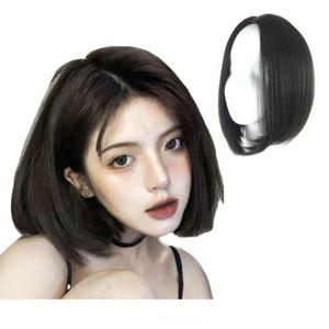 단발머리가발 여성 고열사 단발 통가발 블랙 1P 시스루뱅 전체가발