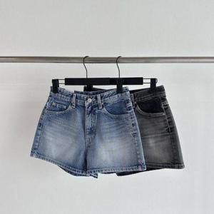 [다잇템]여성 SS 자수 진 에이라인 워싱 청반바지