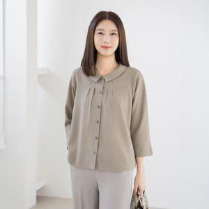 엄마옷 마담4060 [클래씨마담]핀턱둥근카라블라우스 -QBL2603026-