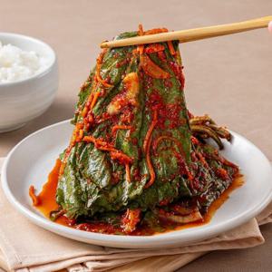 [더싱싱] 국내산 전라도식 생 깻잎김치 500g