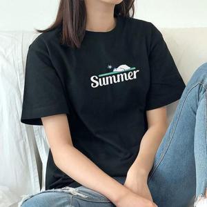 [험블스튜디오][험블스튜디오] 썸머 레터링 베어 로고 루즈핏 반팔티 블랙 (5595892A)