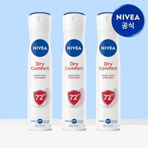 [니베아 공식] 니베아 데오드란트 스프레이 드라이콤포트 200ml 3개
