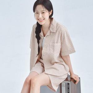 [BYC][BYC 본사] 시어서커 반팔 잠옷세트 (남녀공용) NSZ1006