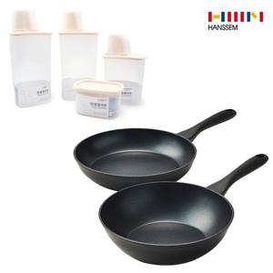 [HANSSEM] 한샘 베이직 인덕션 프라이팬 24cm+웍 24cm+잡곡통