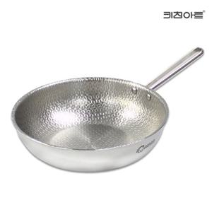 키친아트 퀸 엠보 인덕션 웍 통5중 304스텐 궁중팬 28cm