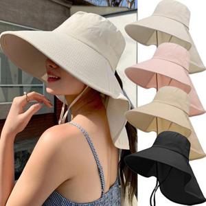 엔비 풀커버 플랩햇 햇빛차단 챙 넓은 비치 모자