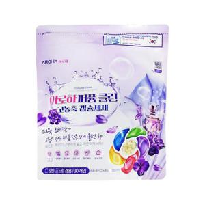 [유한락스]아로하 퍼퓸 클린 고농축 캡슐세제 파우치 30개입 / 일반드럼겸용