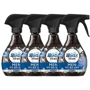 페브리즈 섬유탈취제 파워탈취 쿨아쿠아향 포맨 용기 370ml x4개