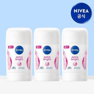 [니베아 공식] 니베아 데오드란트 스틱 엑스트라 브라이트 50ml 3개