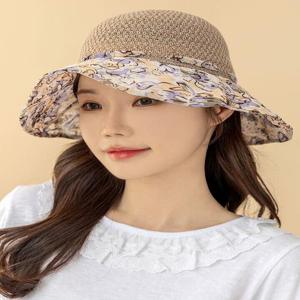 [디얼마미][디얼마미] 라피네 꽃 배색 벙거지 /마담 미시 중년 여성 빅사이즈 40대 50대