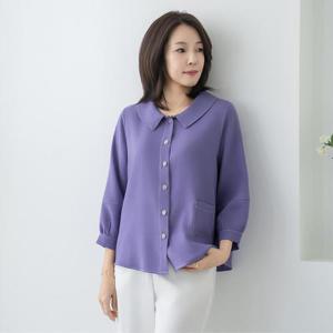 엄마옷 마담4060 스티치포켓카라블라우스 -QBL2604058-