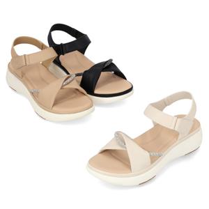 [정상가 159,000원] 엘칸토 여성 스톤 스트랩 컴포트 샌들 3.5cm LCWW07M626