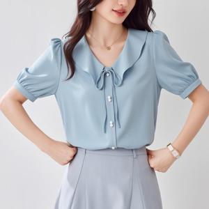[블랙퀸] 로맨틱 셔링카라 블라우스 blk004771