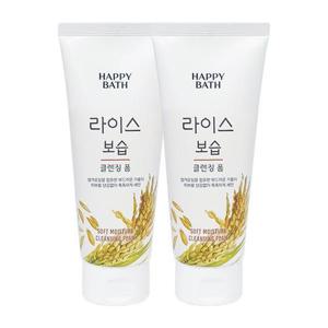 [해피바스]해피바스 라이스 보습 클렌징폼 200g x2