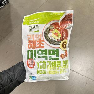 풀무원 리얼 해초 미역면 매콤 비빔 196g x 6개 tx56300