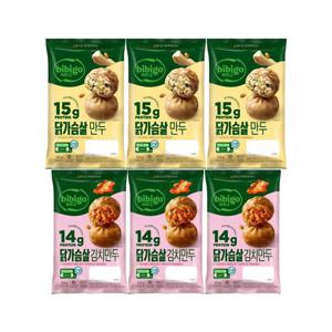 [CJ] 비비고 닭가슴살 만두 168g x3개 + 닭가슴살 김치만두 168g x3개