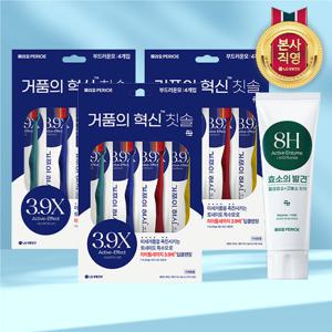 ●공구전용●페리오 거품의 혁신 칫솔 4개입 * 3밴딩 + 치약 100g(유러피안)