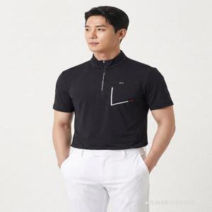 [팜스프링스](팜스프링스) 남성 포켓 배색 집업 반팔티셔츠_STZM222152