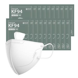 자우버탁 에버퓨어 새부리형 마스크(KF94)(화이트/대형) 100입