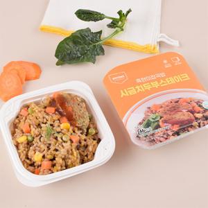 포켓도시락 간편식사 즉석밥 냉동도시락 흑현미잡곡밥 시금치두부 스테이크 10팩