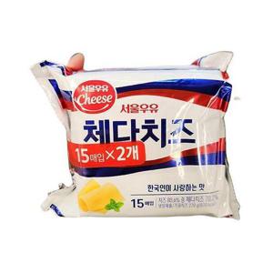 서울우유 체다 슬라이스 치즈 18g x 30매입 x 1개 d400615