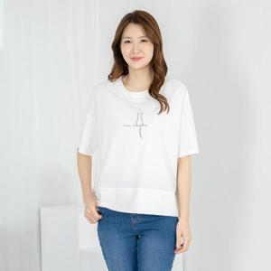 엄마옷 티셔츠 반팔 라운드 루즈핏 냉감 603BNM264 중년여성/50대/60대/마담/빅사이즈/할머니옷