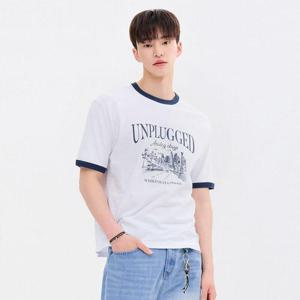 [체이스컬트]공용 링거 그래픽 반팔 티셔츠 FBZU5805C01_YS