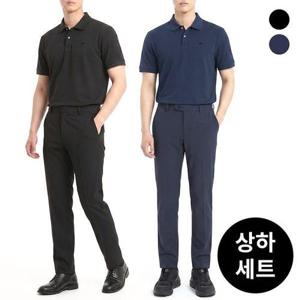 [콜핑]남성 여름 아웃도어 등산 상하의 반팔 바지 세트 1+1