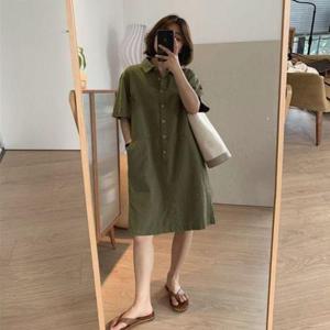 여자 2컬러 여름원피스 카라 단추 원피스 셔츠원피스 WF963E0