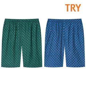 [365 바이]TRY 남성 패턴 인견 5부파자마 잠옷 반바지 남자 하의 (16182555A)
