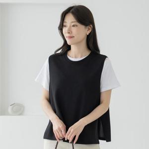 엄마옷 마담4060 백슬릿스판조끼 -QVE2604017-