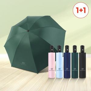 [1+1] UV차단 원터치 3단 자동우산 컬러 5종
