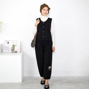 엄마옷 면 핀턱자수 조끼바지생활한복세트 KD309215 중년여성/50대/60대/마담/빅사이즈/할머니옷