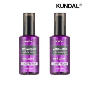 [쿤달]쿤달 마카다미아 울트라 헤어세럼 베이비파우더 100ml x2개