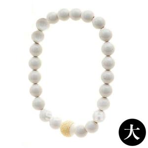 화이트 염주 게르마늄 팔찌 건강 大 불교 (WFJ9VA3)