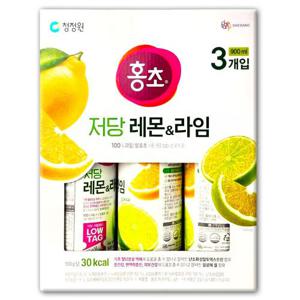 [해핑] 코스트코 청정원 홍초 저당 레몬 라임 2700ml(900ml x 3개) 음료 베이스