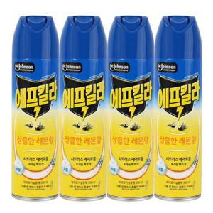 (4개)에프킬라 수성 에어로졸 파리모기 살충제(상큼한 레몬향) 500ml