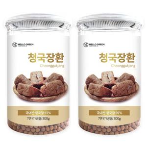 [헬로우그린] 청국장환 300gX2(통) 국산 대두콩 97%