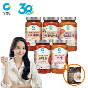 청정원 스파게티소스 600g 5종 4개 골라담기+(증정)양송이크림수프60g